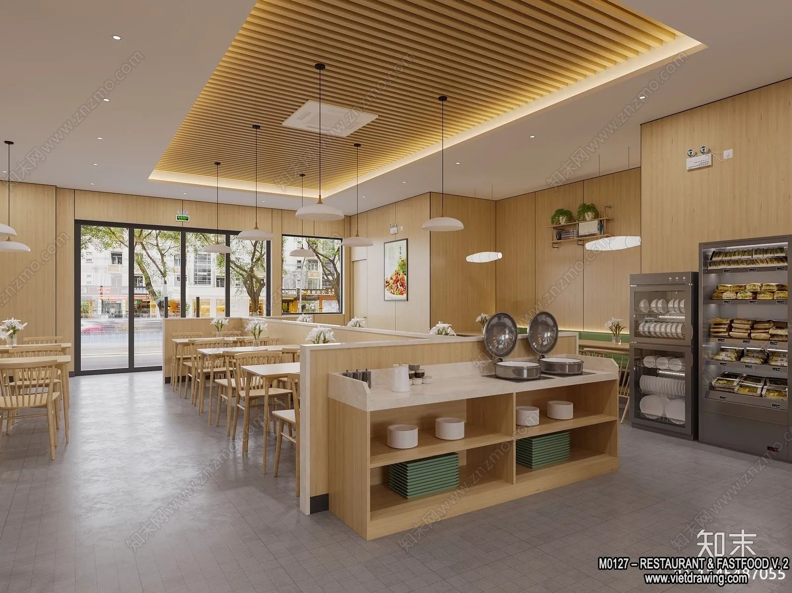 Restaurant – Fastfood – 3D Interior Scenes – 054