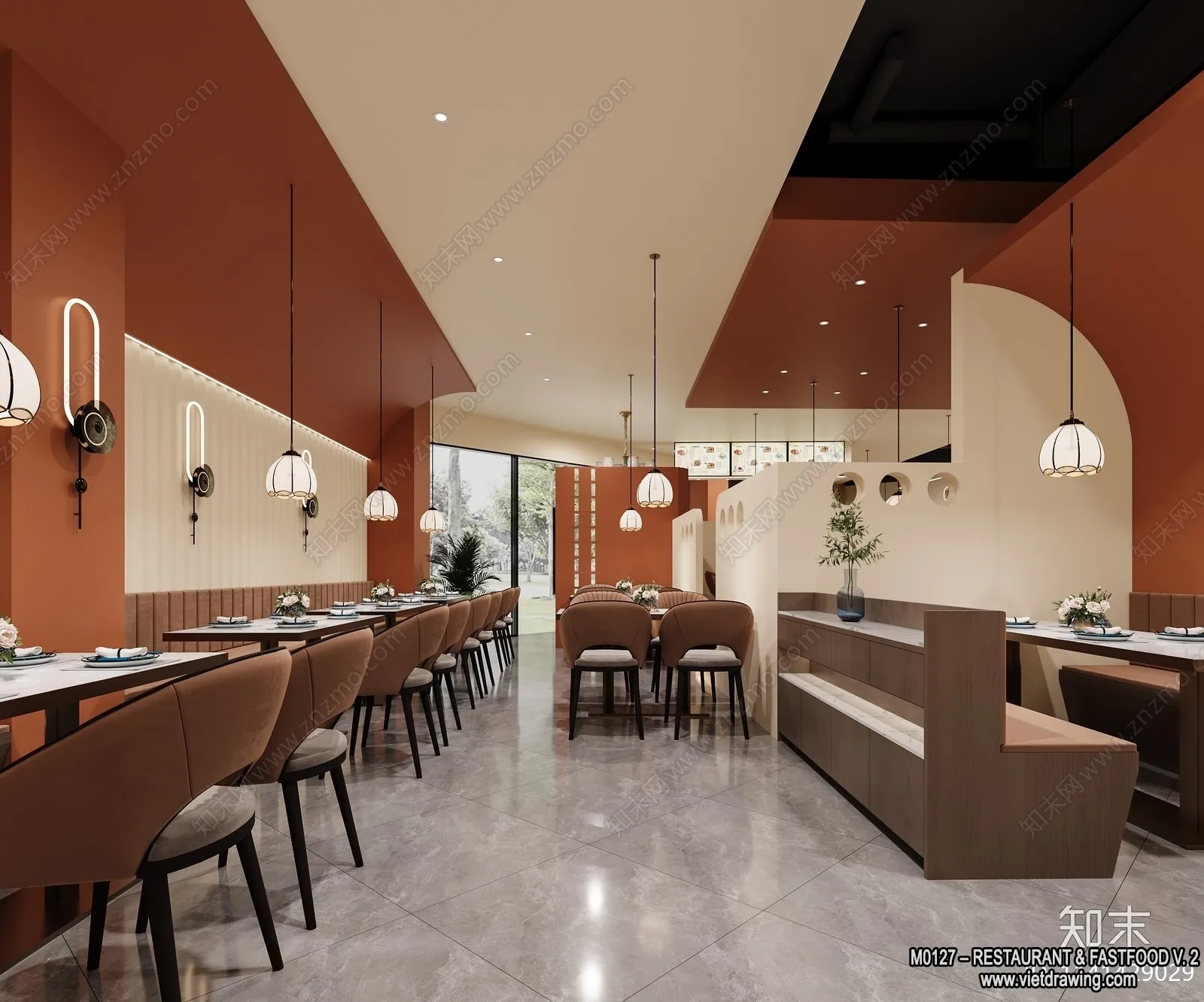 Restaurant – Fastfood – 3D Interior Scenes – 061