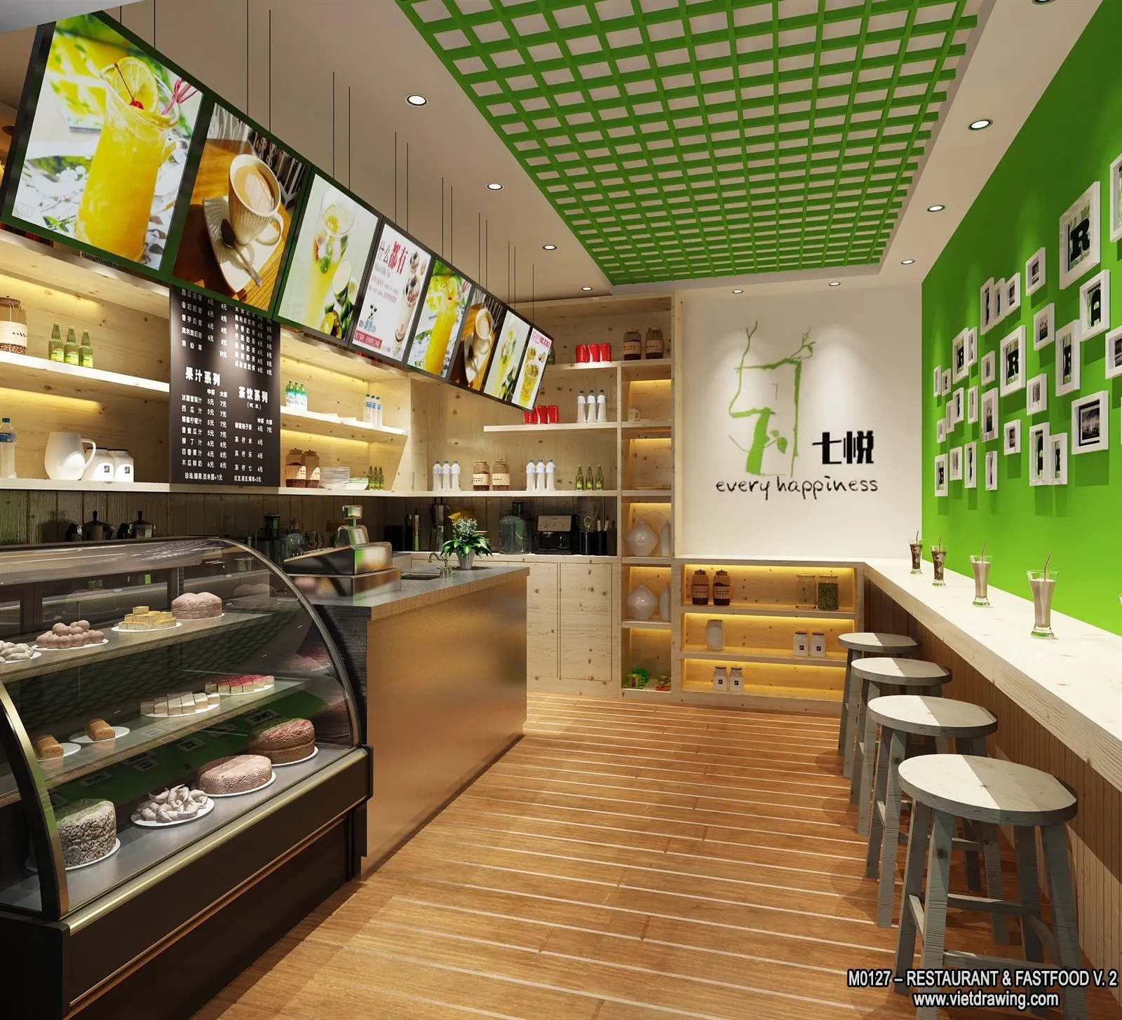 Restaurant – Fastfood – 3D Interior Scenes – 070