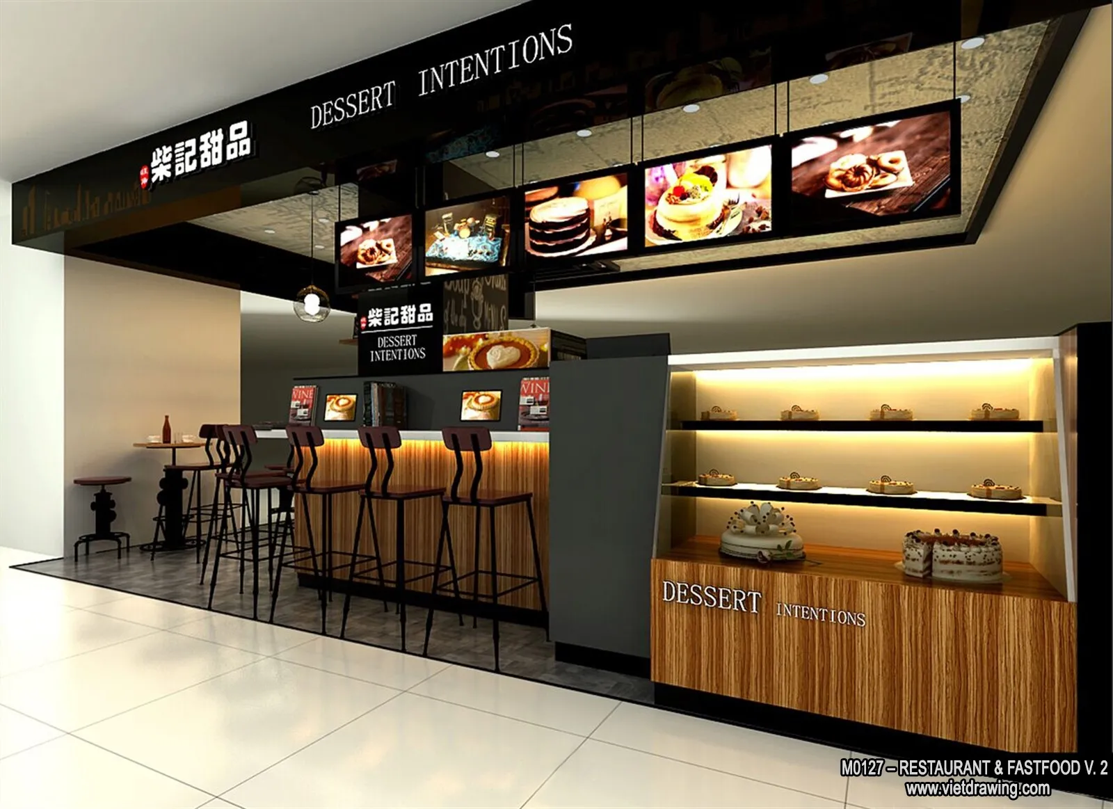 Restaurant – Fastfood – 3D Interior Scenes – 071