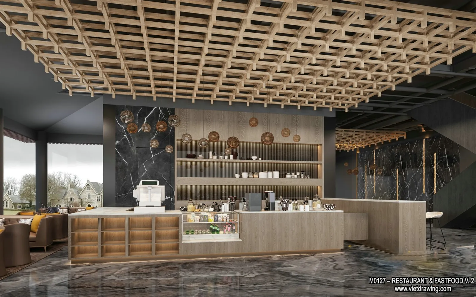 Restaurant – Fastfood – 3D Interior Scenes – 072