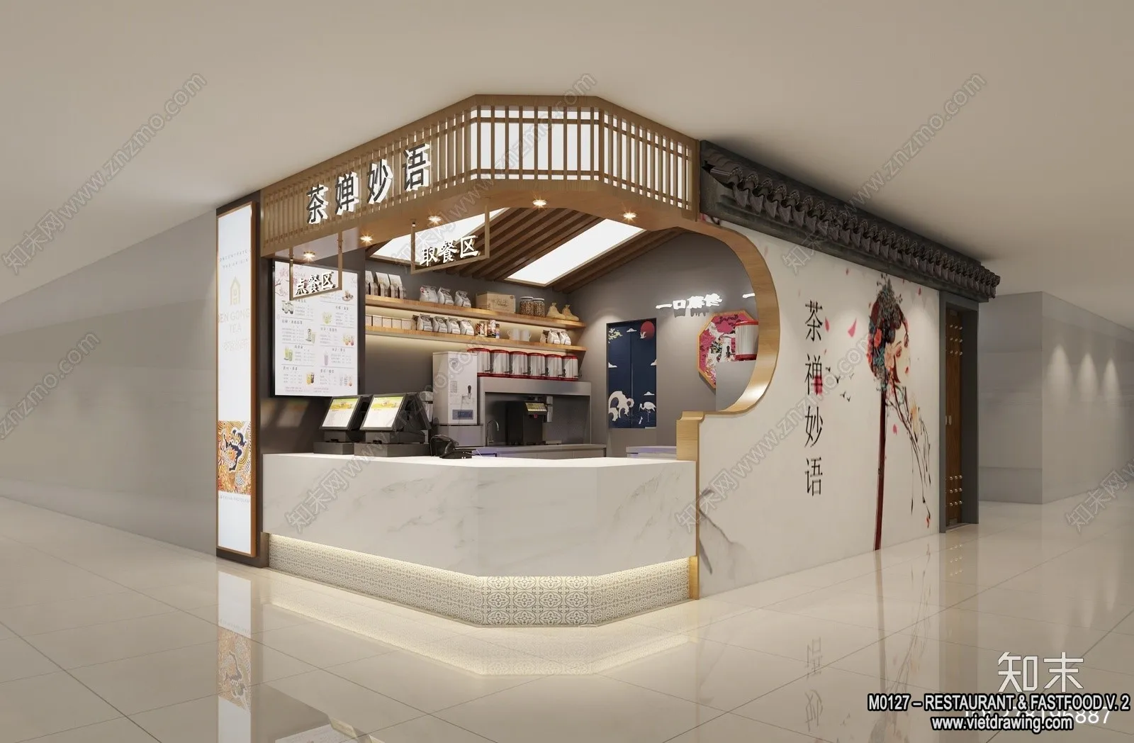 Restaurant – Fastfood – 3D Interior Scenes – 116