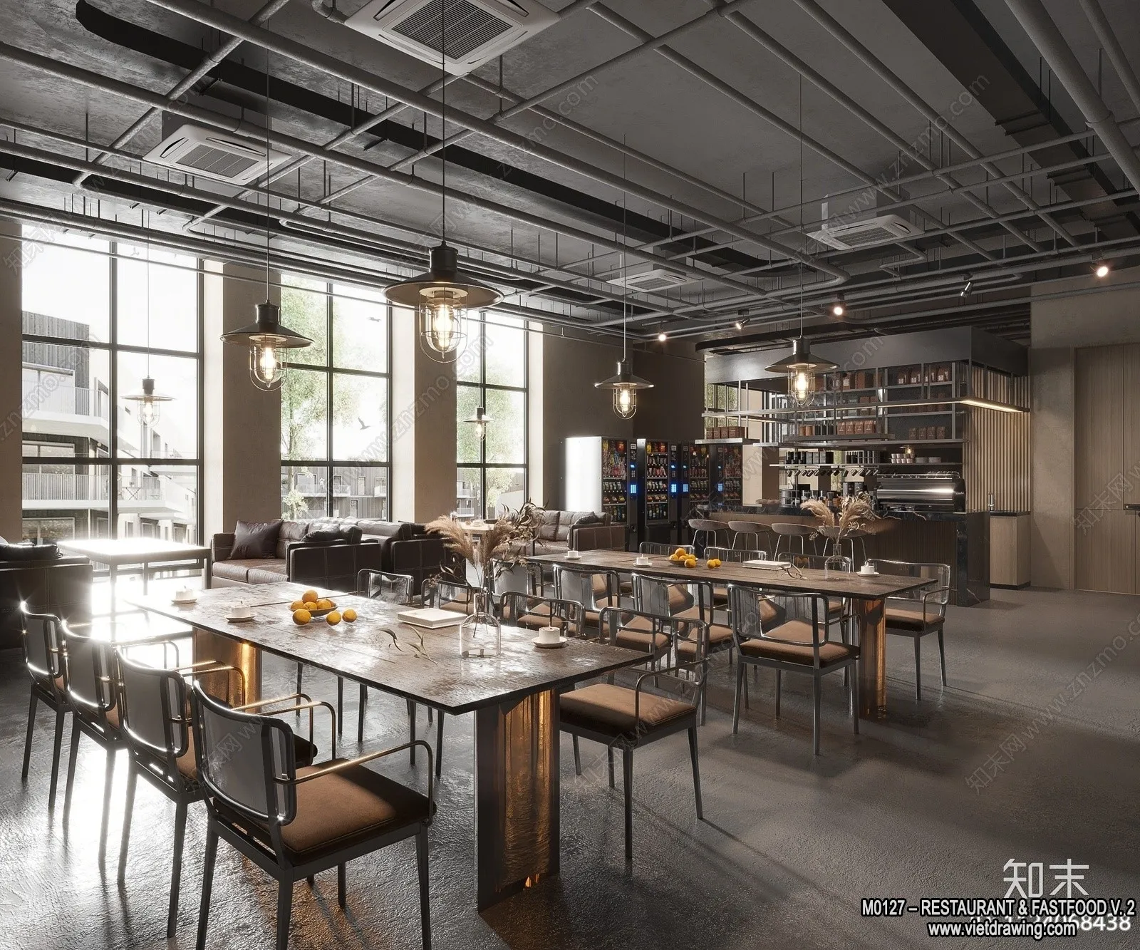 Restaurant – Fastfood – 3D Interior Scenes – 119