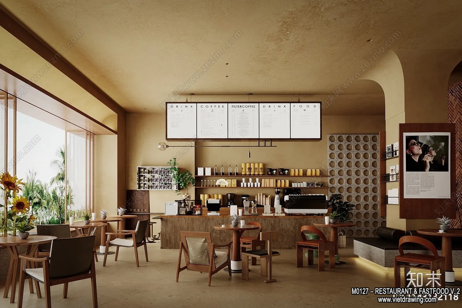 Restaurant – Fastfood – 3D Interior Scenes – 138