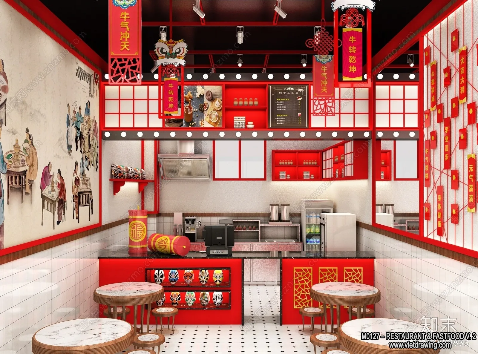 Restaurant – Fastfood – 3D Interior Scenes – 151