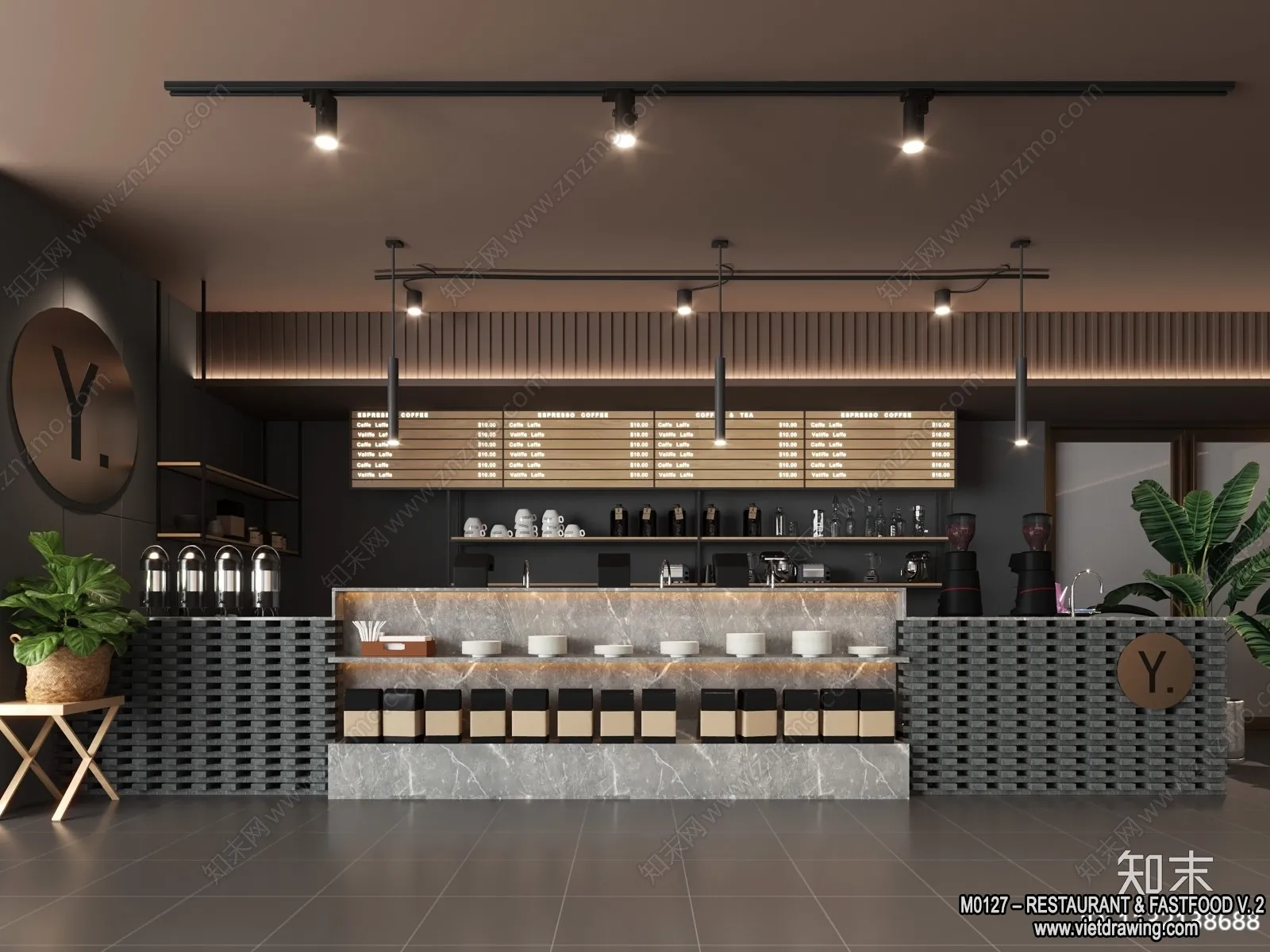 Restaurant – Fastfood – 3D Interior Scenes – 152