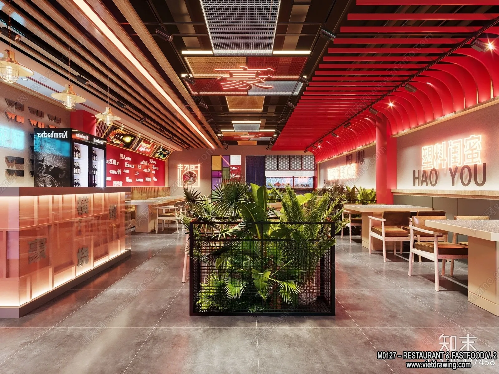 Restaurant – Fastfood – 3D Interior Scenes – 169