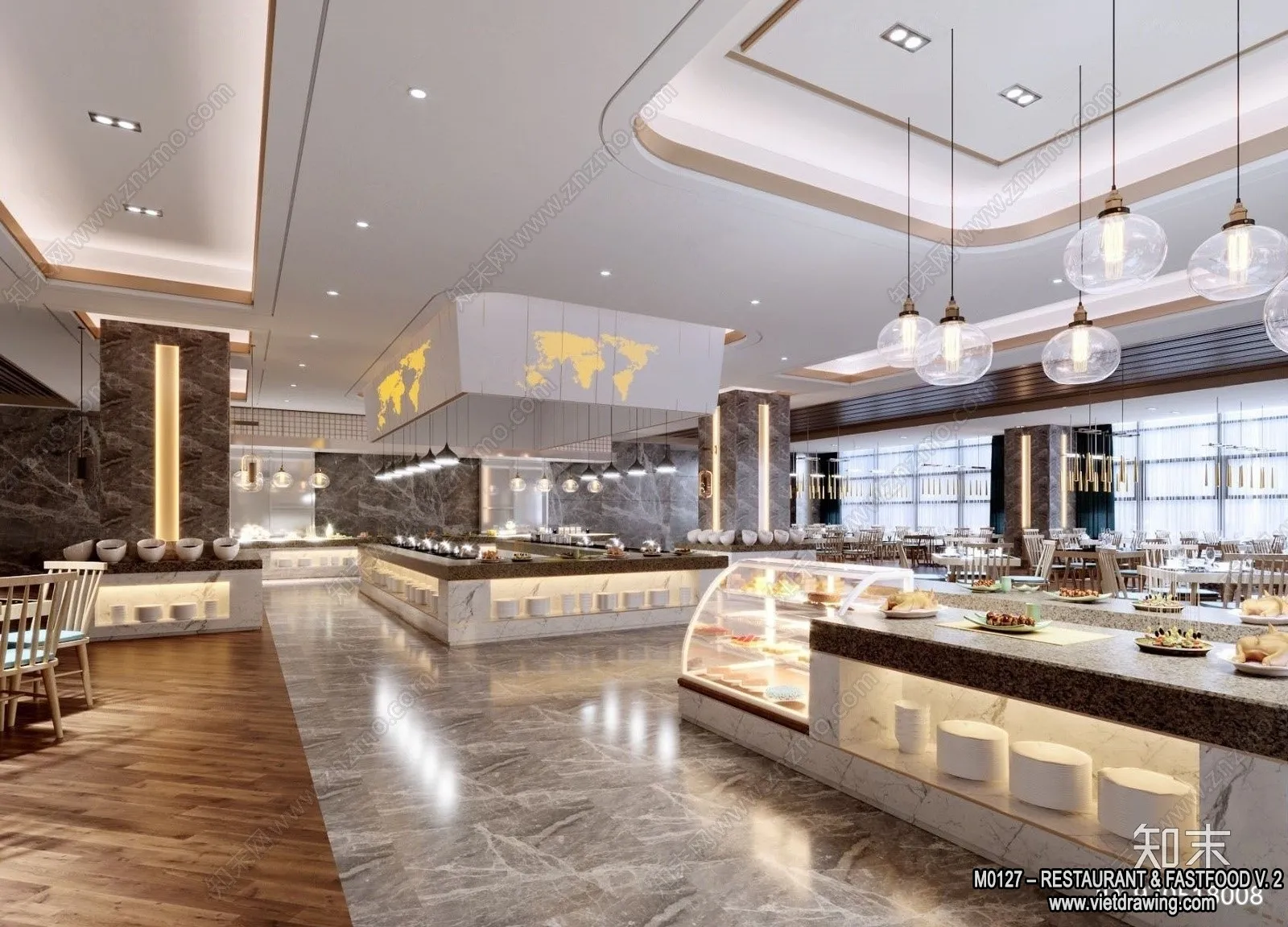 Restaurant – Fastfood – 3D Interior Scenes – 172