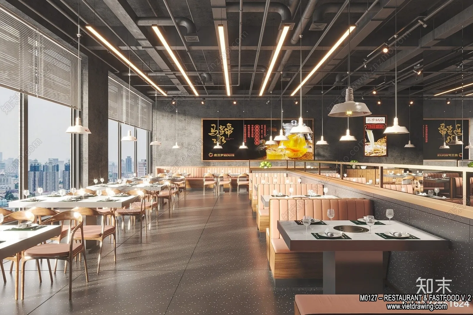 Restaurant – Fastfood – 3D Interior Scenes – 175