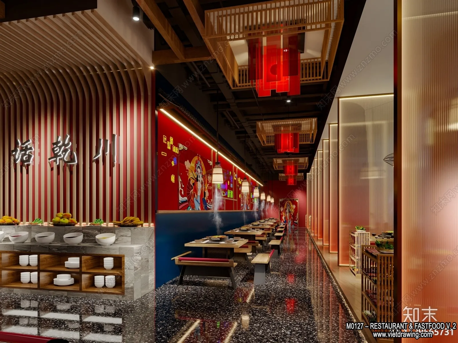 Restaurant – Fastfood – 3D Interior Scenes – 178