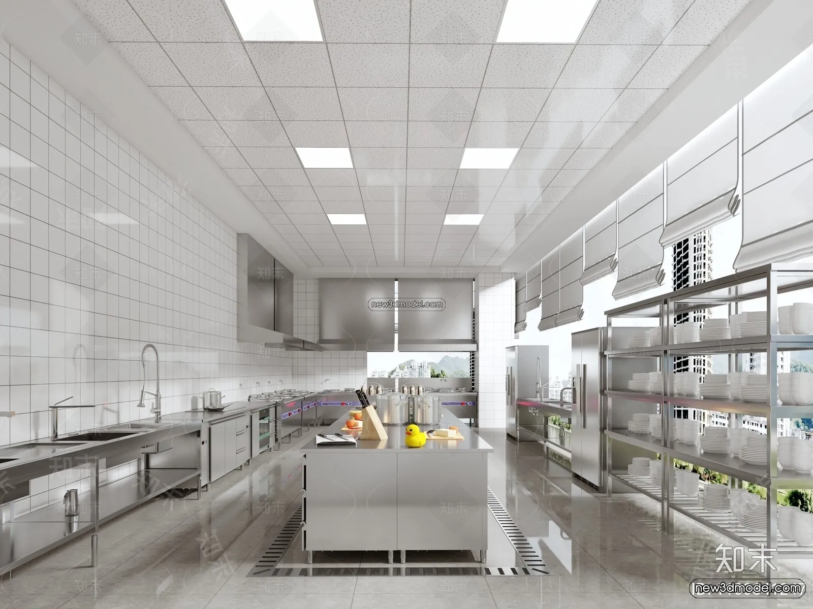 Restaurant Kitchen 3D Models – 3D Scene – 042 – VRAY