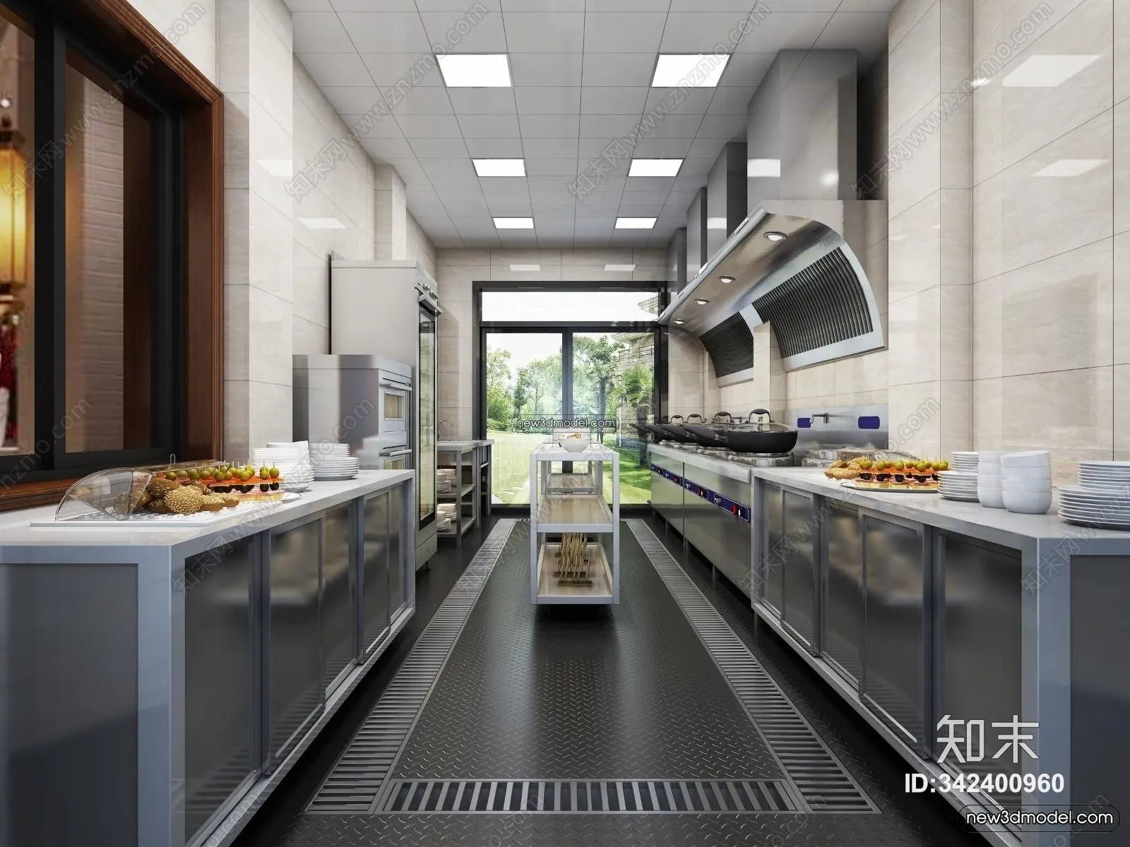 Restaurant Kitchen 3D Models – 3D Scene – 046 – VRAY