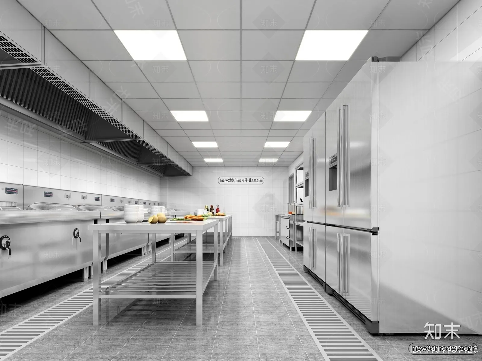 Restaurant Kitchen 3D Models – 3D Scene – 062 – VRAY
