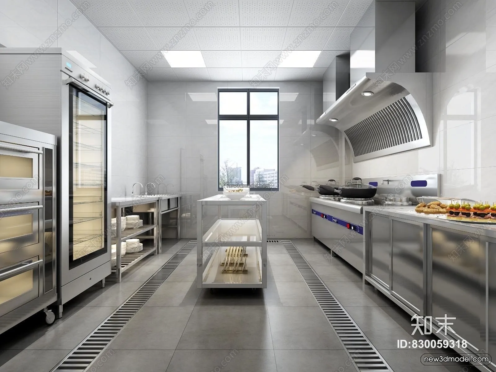 Restaurant Kitchen 3D Models – 3D Scene – 064 – VRAY