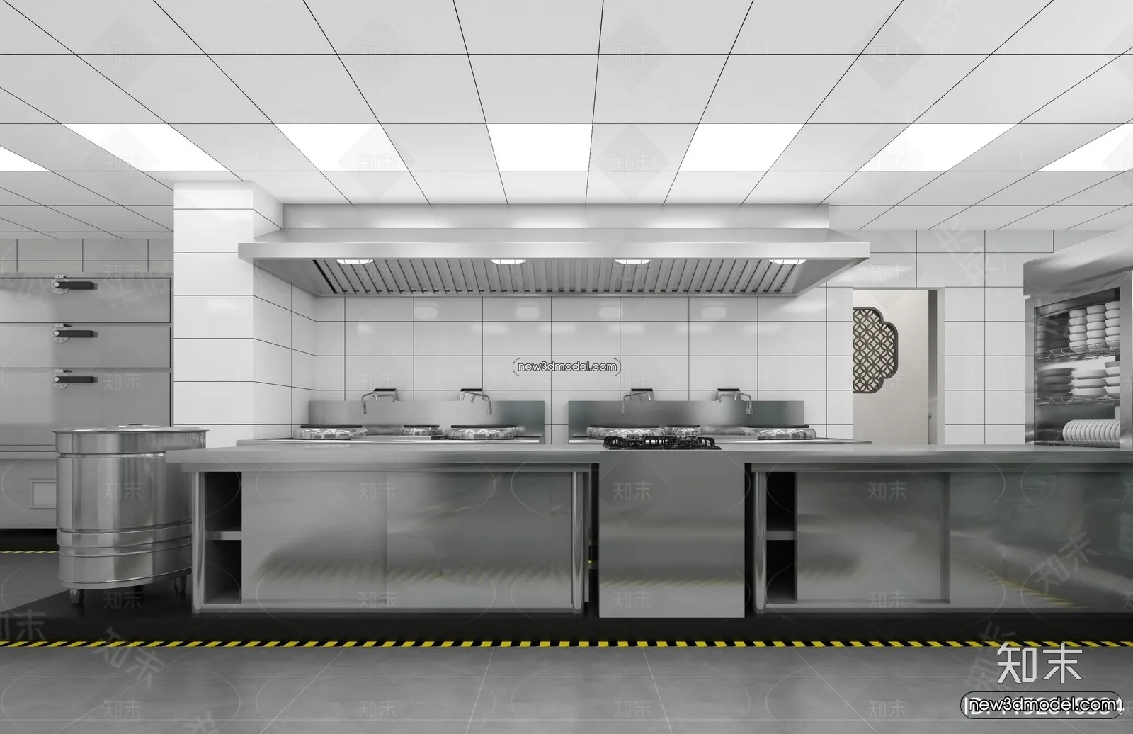 Restaurant Kitchen 3D Models – 3D Scene – 072 – VRAY