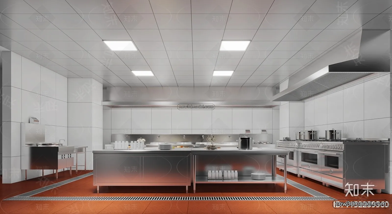 Restaurant Kitchen 3D Models – 3D Scene – 076 – VRAY