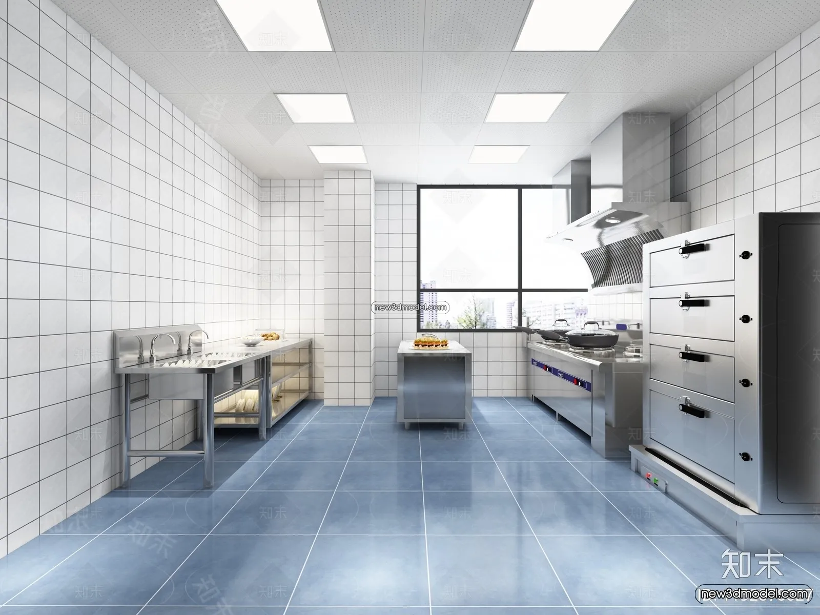 Restaurant Kitchen 3D Models – 3D Scene – 090 – VRAY