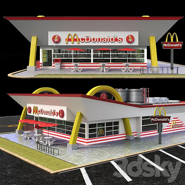 restaurant McDonalds 3DS Max Model