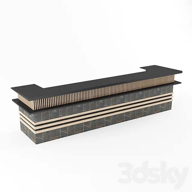 Restaurant or Reception Stand 01 3DS Max Model