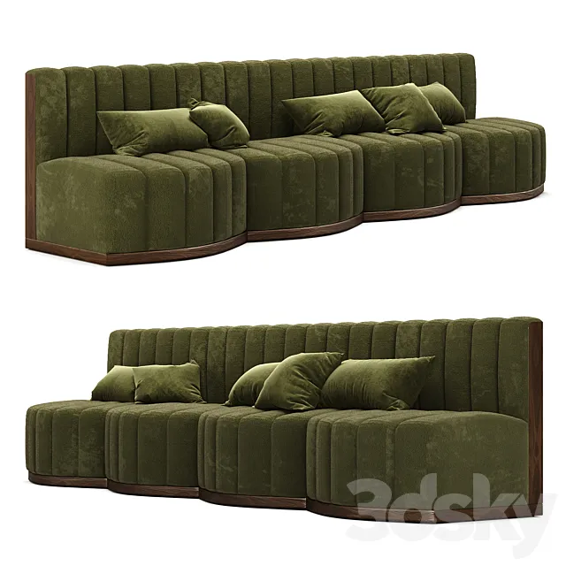 Restaurant Sofa Eichholtz Green Modular 3ds Max