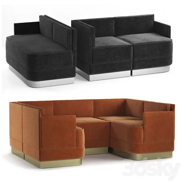 Restaurant sofa modules 3dsMax Model