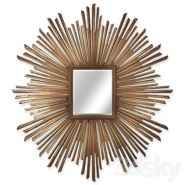 Restoration Hardware 17th C. Sunburst Mirror 3DS Max Model