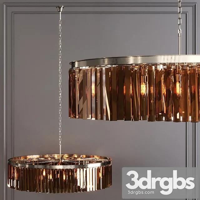 Restoration Hardware 1920S Odeon Rhys Smoke Glass Prism Round Chandelier 43 Nickel 3dsmax Download