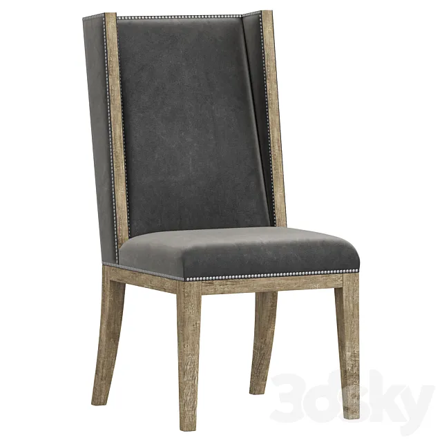 Restoration Hardware Ames Leather Dining Side Chair 3ds Max