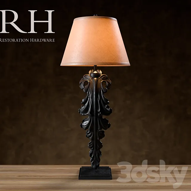 Restoration Hardware Artifact Lamp 3ds Max