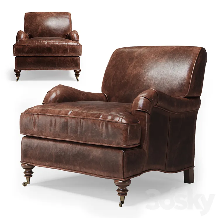 Restoration Hardware Barclay Armchair 3DS Max Model