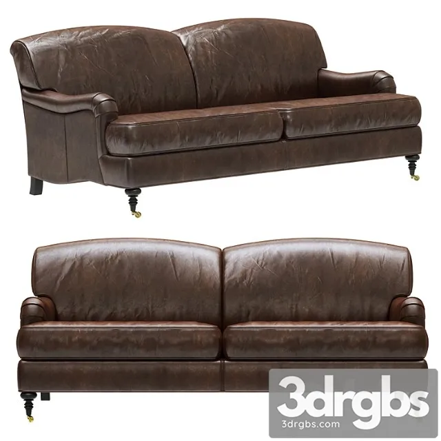 Restoration hardware barclay leather 2-seat sofa 2 3dsmax Download