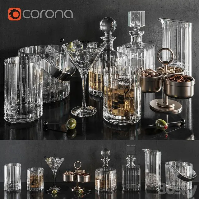 Restoration hardware Barware set01 3dsMax Model