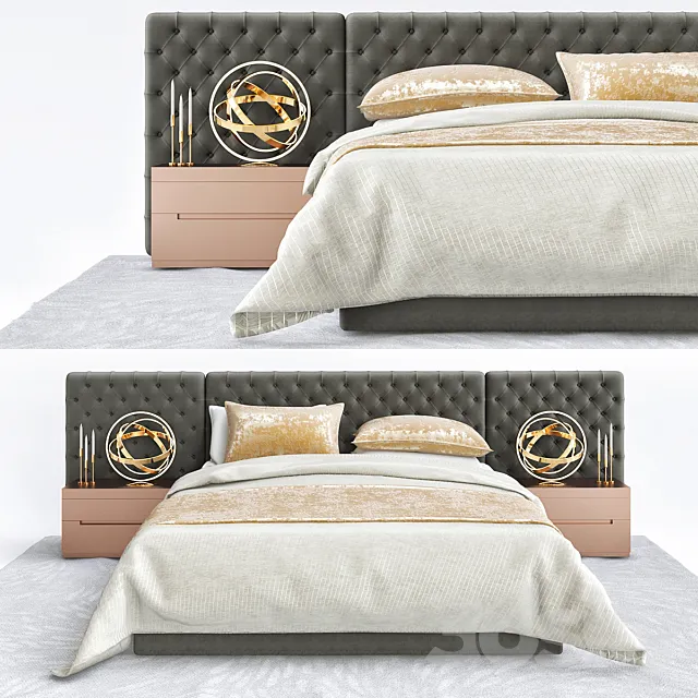 Restoration hardware bedroom 3ds Max