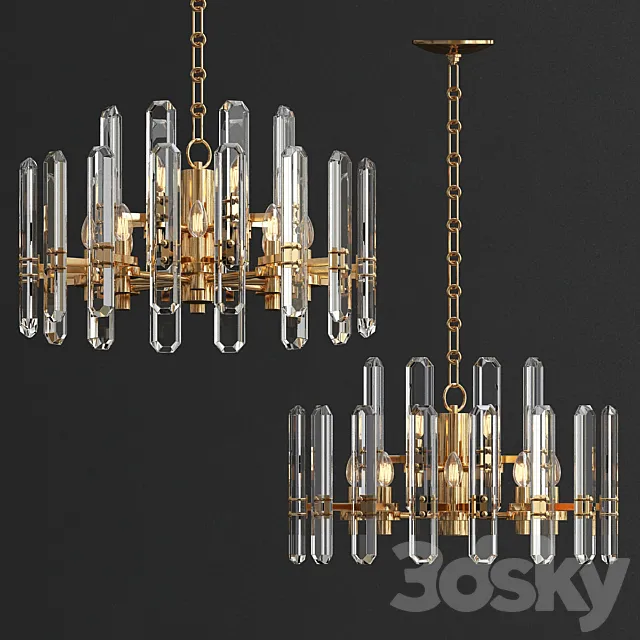 Restoration Hardware BOnnington Chandelier 3ds Max
