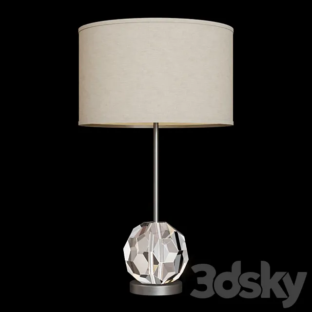 Restoration Hardware BOULE DE CRISTAL TABLE LAMP Black 3ds Max