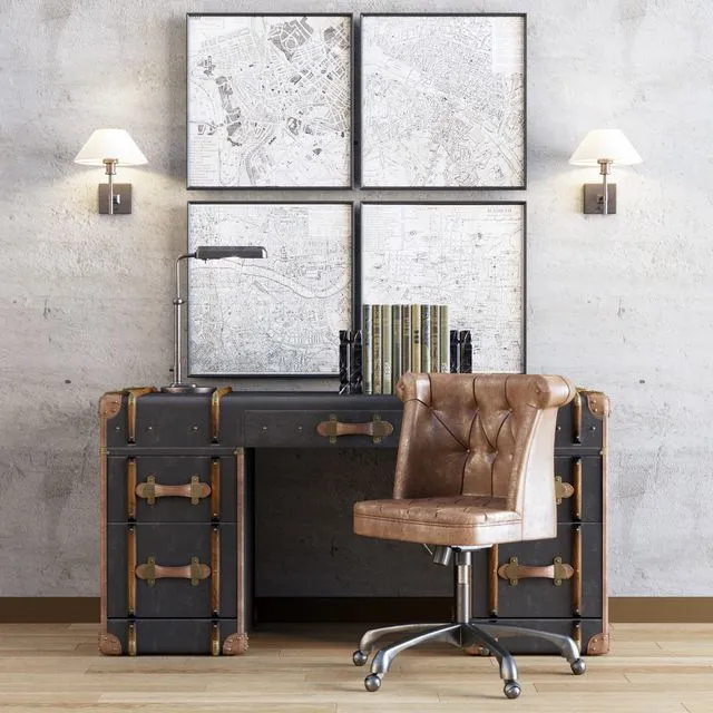 Restoration hardware cabinet decor set_vol3 3dsMax Model