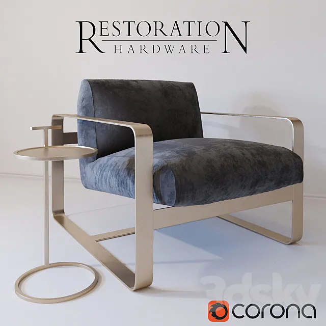 Restoration Hardware Chair 3ds Max