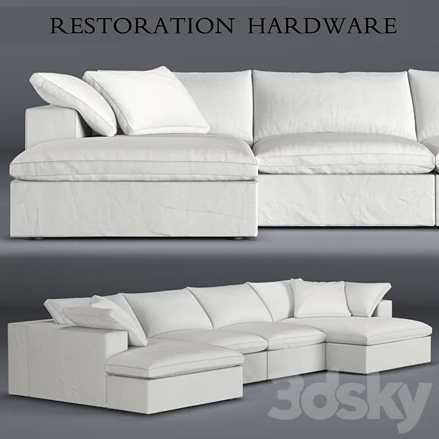 Restoration Hardware Cloud Modular sofa 3ds Max