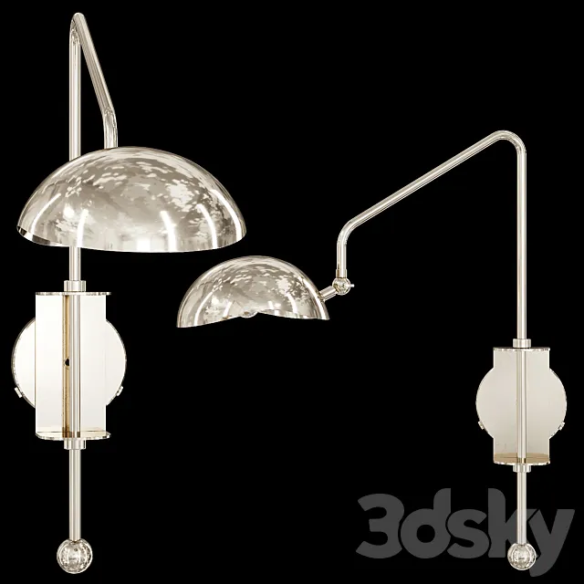 Restoration Hardware CONVESSI SCONCE 23 Nickel 3DS Max Model