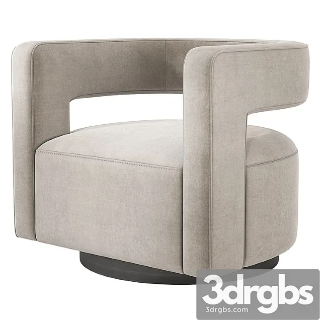 Restoration hardware drew curved swivel chair rh