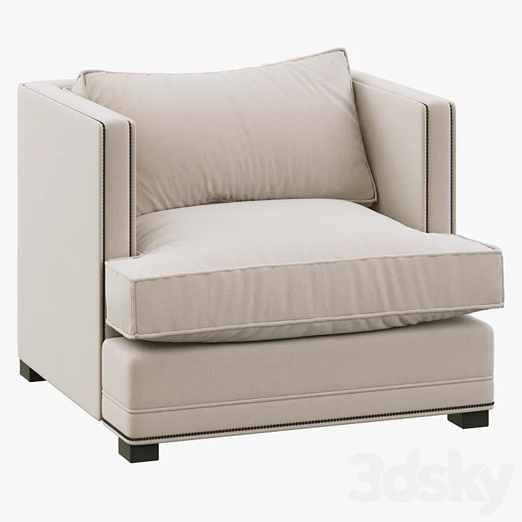 Restoration Hardware Easton Upholstered Chair 3DS Max