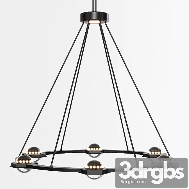 Restoration hardware eclatant round chandelier 36 black 1