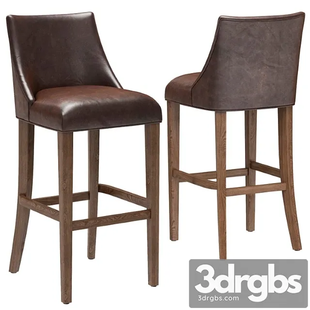 Restoration hardware ella leather armless stool 2 3dsmax Download