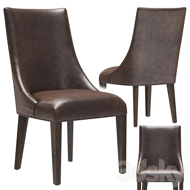 Restoration Hardware Ella Leather Side Chair 3ds Max