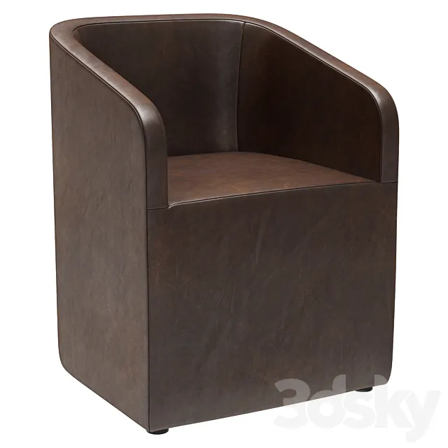 Restoration Hardware Ellison Barrelback Slope Armchair 3ds Max