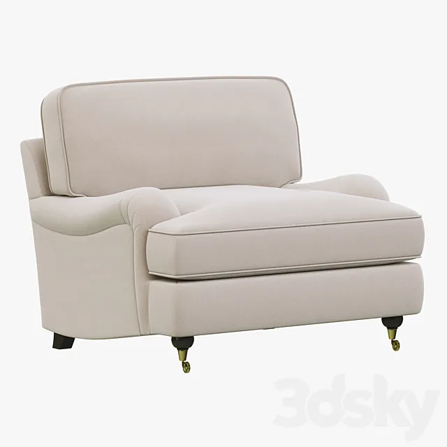 Restoration Hardware English Roll Arm Upholstered Chair 3ds Max