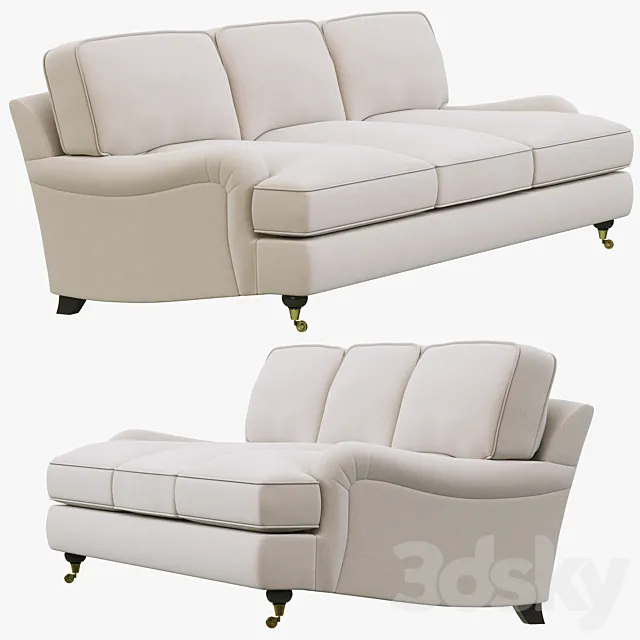 Restoration Hardware English Roll Arm Upholstered Sofa 3DSMax File