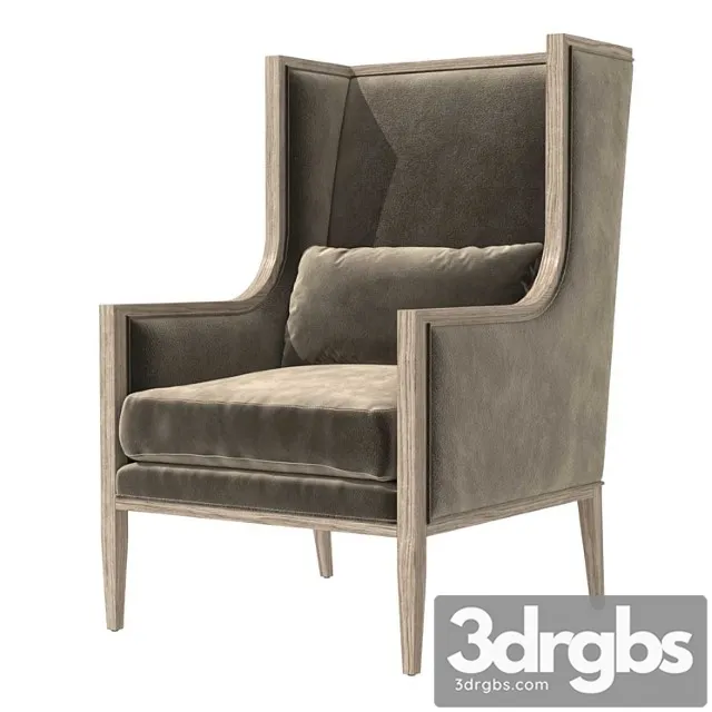 Restoration hardware french contemporary slope arm wingback chair