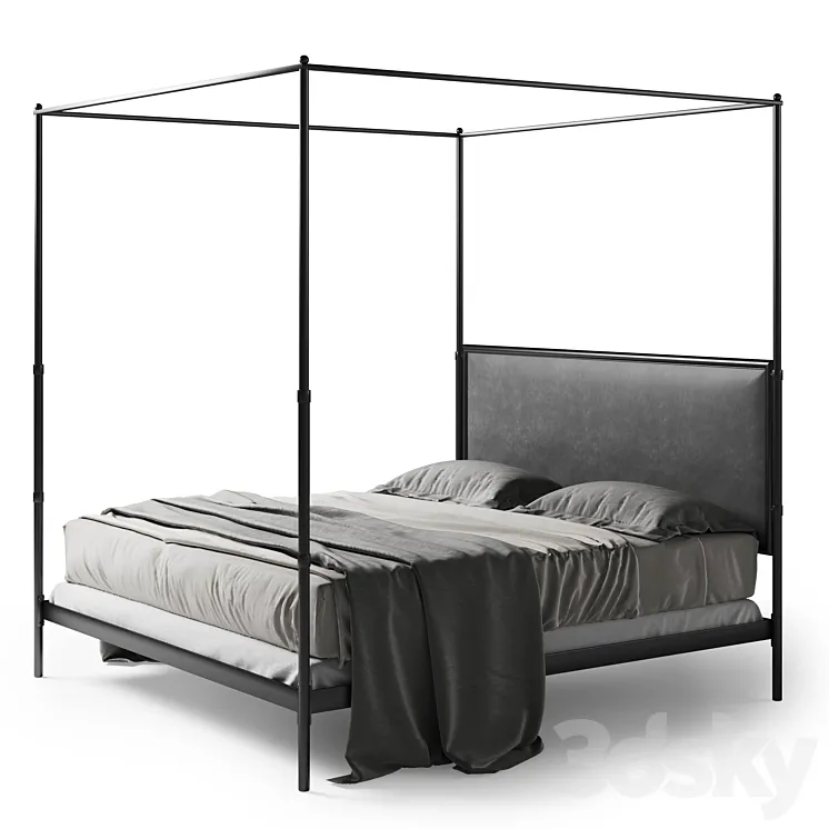 Restoration Hardware French iron bed V1 3DS Max