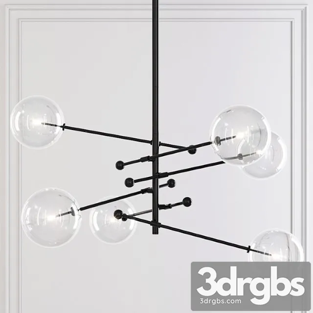 Restoration hardware glass globe mobile 6 arm chandelier 55 3dsmax Download